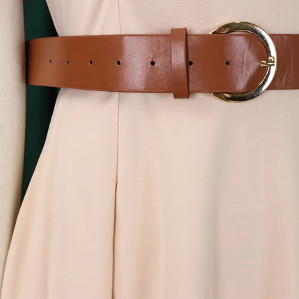 Fashion African Dresses for Women V Neck Short Sleeve Belt Waisted Pleated Mid Calf Elegant Ladies Birthday Party Dinner Dress