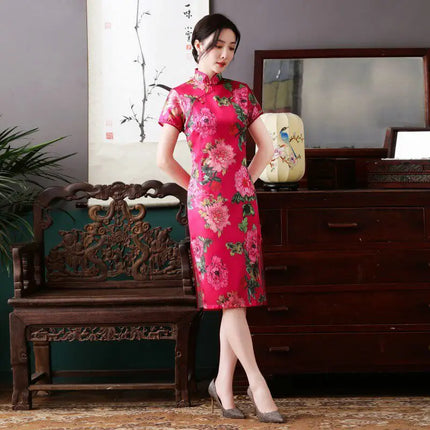 Ethnic Style Party Performance Costume Hanfu Cheongsams Autumn Chinese Style Dress for Women Clothing Fashion Clothes Qipao