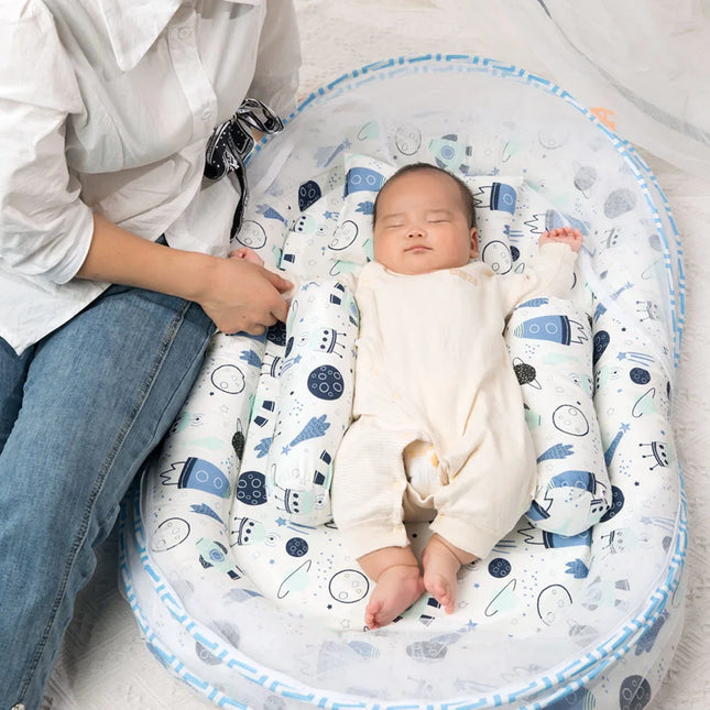 Multi-Function Travel Baby Nest Portable Baby Bed Crib Foldable Babynest Bassinet Infant Sleeping Children's Bed with Mosquito