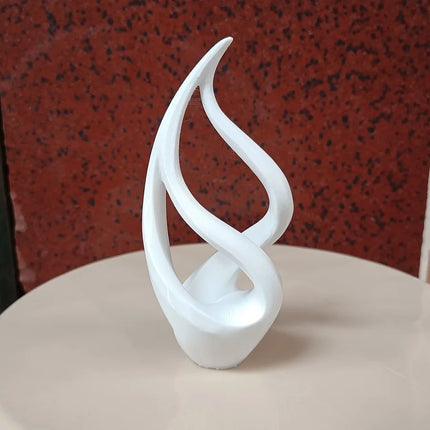 Printed Light Luxury Art Abstract Sculpture, Made of Plastic in Black and White, Is the Perfect Decorative Item for Bedrooms, Vi