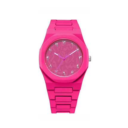 Arabic Dial Waterproof Watch Round Dial Plastic Strap Business Watch Color Strap Exquisite Design Couple Watch Casual Wear