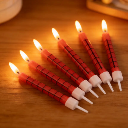 6/12ps Cakelove  Colorful Birthday Candles With Stand Star Heart Cake Candle Baby Children Birthday Party Supplies Wedding Decor