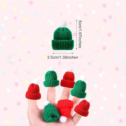 10/20Pcs Merry Christmas Decoration Santa Hat Xmas Tree Pendant Ornament for Home Decor New Year 2026 Navidad Gift Accessories