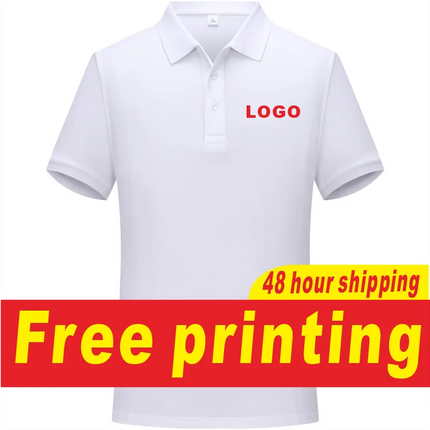 Summer Pure Cotton Short-Sleeved T-Shirt Polo Shirt for Men's and Women's Custom Printed Logo Embroidered Logo