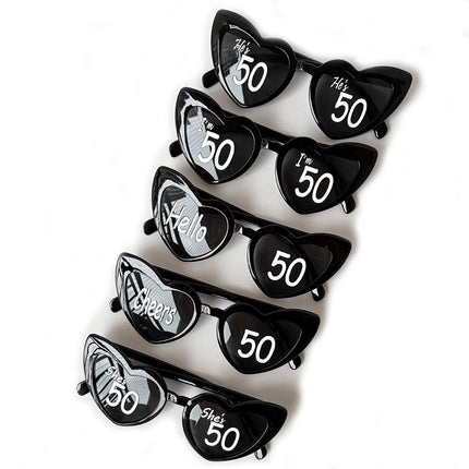 I'm 30th 40th 50th 60th Birthday Party Glasses Personalised Heart Shaped Sunglasses for Women Men Birthday Gift Party Supplies
