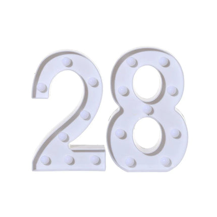 2Pcs Number 16 18 21 30 Led Light String Happy Birthday Party Decoration Wedding Anniversary Adult Birthday Party Gift Light Led