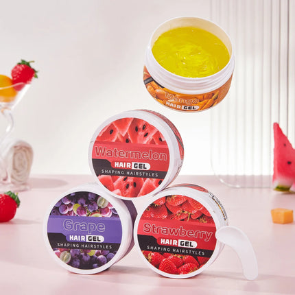 Fruit Flavored Gel Styling Gel, Anti Frizz, Curly Hair, Oil Control, Long-lasting Styling, Suitable for All Hair Types