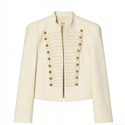 TFAFXY 2026 Spring Women Casual Jacket Thin Sleeve Patchwork Short Coat Female Holiday High Street Crop Top