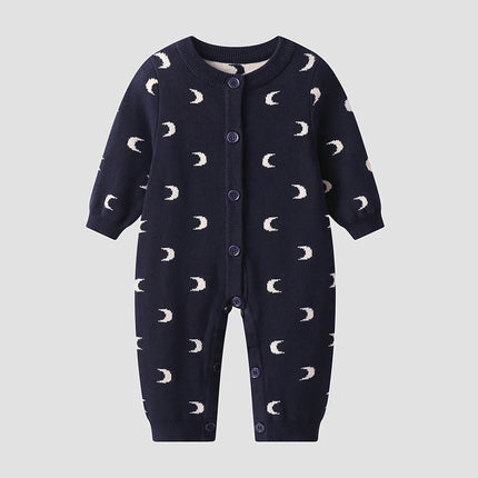 2025 New 0-24M Spring Toddler Baby Boy Girl Knitted Romper Infant Baby Boys Girls Solid Knitted Jumpsuit Baby Crawling Clothes