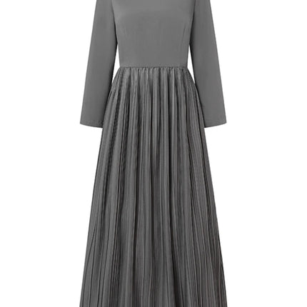 2025 Fashion Autumn Long Sleeve Party Work Dress ZANZEA Women Pleated Maxi Dresses Stylish Long Robe Casual Patchwork Sundress