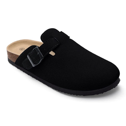 Summer Suede Clogs Slippers Women Clogs Slippers Outdoor Nonslip Beach Sandals UnisexCork Clogs Slippers With Adjustable Buckle