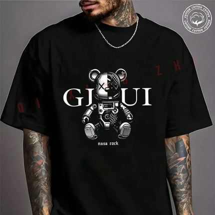 Motorcycle GucciS Modern Elegant And Timeless Classic USA Cotton T-shirt Summer Casual Short Sleeved O-Neck Unisex Tops