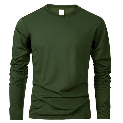 Men's Long Sleeve T Shirts Casual Round Neck Moisture Wicking Tees Male Tops Sports comfortable versatile Men's T-shirts