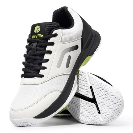 FitVille Men'S Extra Wide Pickleball & Table Tennis Shoes, Comfort Cushioned Hard Court Casual Sneakers Suitable For Baseball