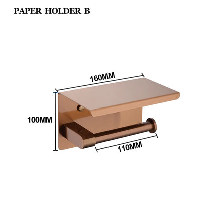 High Quality Brushed Rose Gold 304 Stainless Steel Towel Rack Toilet Paper Holder Towel Bar Soap Dish Bathroom Accessories