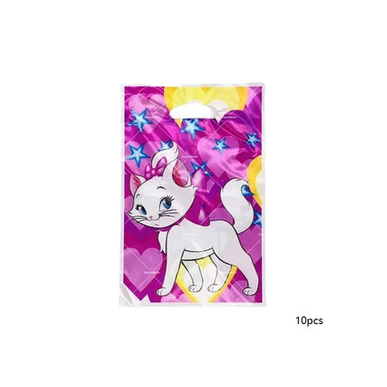 Marie Cat Balloons The Aristocats Party Decoration Cartoon Princess Happy Birthday Banner Tableware Pet Cake Topper Background