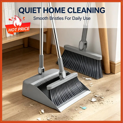 Broom set Household broom broom Dustpan set Brush head sweeping Individual sweep broom Foldable garbage shovel broom