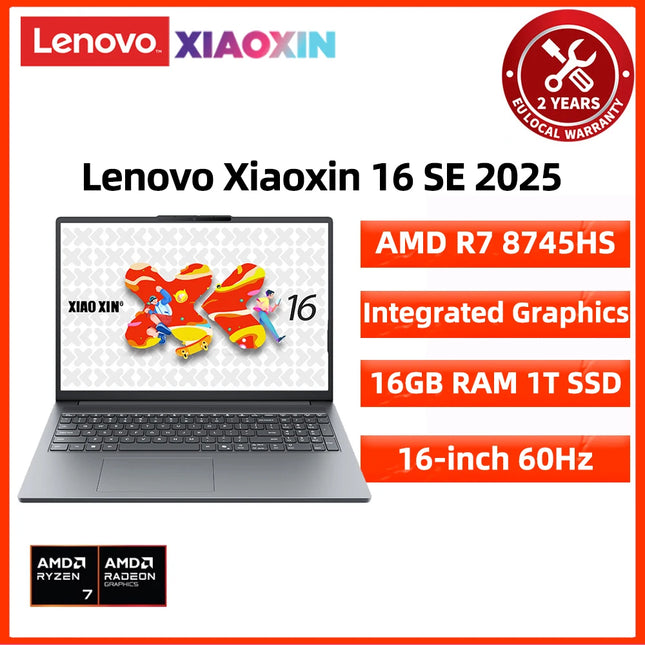 Lenovo Xiaoxin 16 /Xiaoxin 15 SE  Laptop 2025 Ryzen 7 8745HS  integrated graphics RAM 16GB 512G SSD 15.3inch/16-inch 60Hz Screen