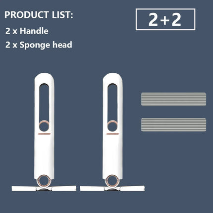 4/24Pcs Mini Squeeze Mop Mini Mop Desk Kitchen Car Clean Tools Mops with Self-squeezing Folding Home Cleaning Floor Washing Mops