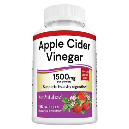 Apple Cider Vinegar Supplement - 120 Capsules, for Men and Women, Supports Digestion, Keto Routines, and Balanced Nutrition