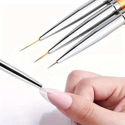 Nail Art Color Drawing Brush, Nail Glue Extension Brush Eyeliner Brush Set, French Stripe Nail Eyeliner Brush, Nail Brush