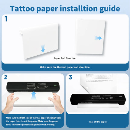 Portable A4 Thermal Bluetooth Wireless Printer 203dpi Photos PDF Document Printing Machine For Office Work Home School Travel