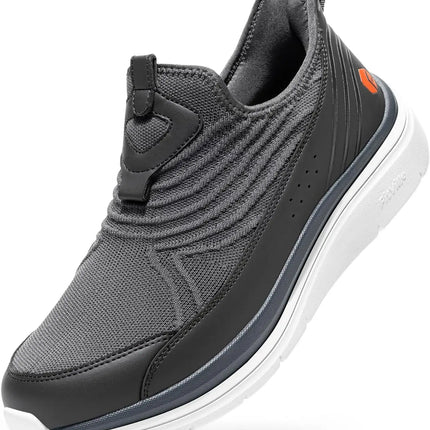 FitVille Men'S Extra Wide Hands-Free Slip-On Walking Sneakers, Lightweight Breathable Orthopedic Shoes With Arch Support, Foot Pain Relief For Swollen Feet