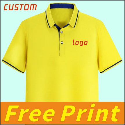 High End Polo Shirt Customization, Summer Short-Sleeved T-Shirt with Printed Logo, Embroidered Icon, Men's and Women's Breathabl