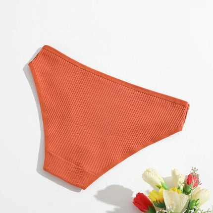 10Pcs/Set Women Cotton Briefs Breathable Panties Low Waist Briefs Sports Solid Soft Skin-Friendly Underwear Daily Wear S-XXL