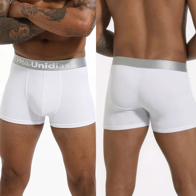 10 Pieces Bamboo Fiber Men's Underpants Solid Color Boxer Briefs Breathable Boxers Underwear Man Stretch Men Panties