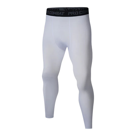 Men's football and basketball leggings, high elasticity training, sports fitness, 7-point leggings, quick drying, breathable