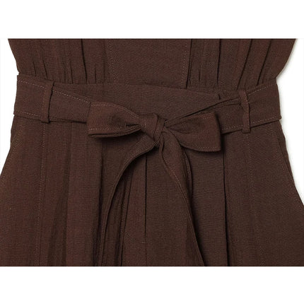 TFMLN Fashion Double Breasted Jumpsuits for Women Stand Collar Sleeveless High Waist Long Pants With Belt Elegant Rompers