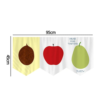 Door Curtain Printed Kitchen Triangle Flag Japanese Hanging Short Curtain Restaurant Curtains Partition Half-curtain Pennant Dec