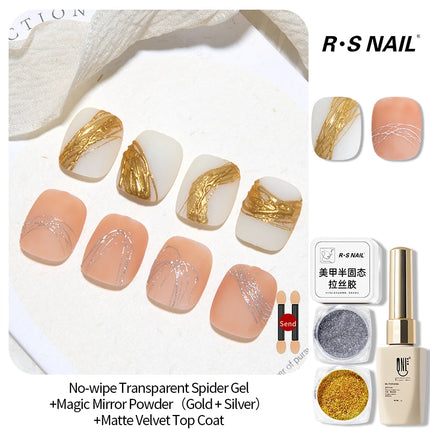 RS NAIL 5g Semi-solid Spider Wire Gel Nail Polish Transparent Wire Drawing Gel Painting Glue DIY Magic Mirror Powder UV Varnish