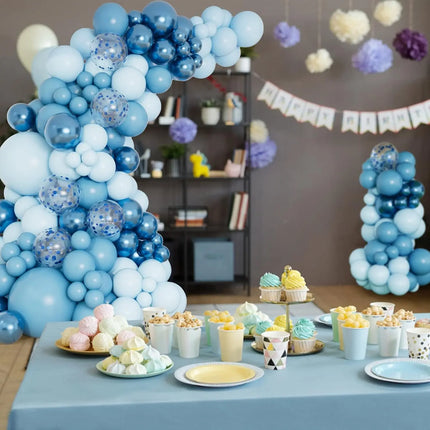 Blue Balloons Garland Arch Kit Birthday Party Decoration Kids Boy Wedding Birthday Party Supplies Baby Shower Decor Latex Ballon