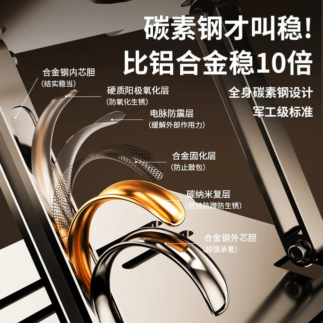 Foldable and Rotatable Laptop Stand, Height Adjustable for Desk Computers Phones and Tablets Ideal Lazy Reading and Studying
