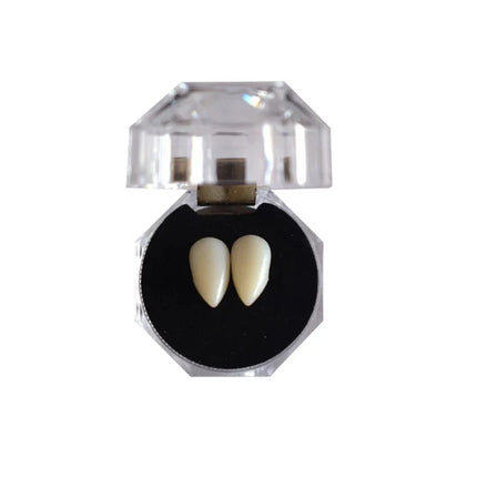 1-5pcs Vampire Teeth Fangs Dentures Props Halloween Costume Props False Teeth Solid Glue Denture Adhesive Halloween Party Decor