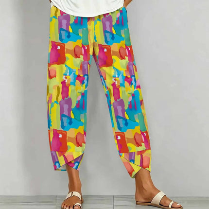 Fashion Sweatpants Commute Printed Pants Autumn Daily Long Pants Winter Casual Trousers Women's Elegance Jogging Pants