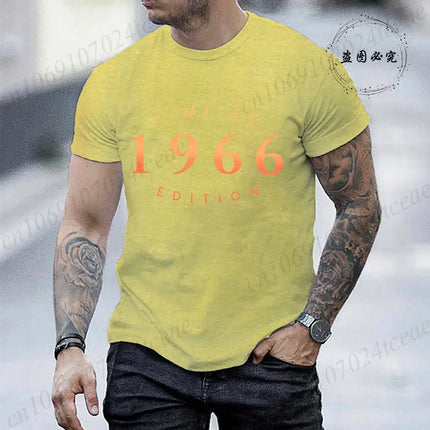 60th Birthday T Shirt,Limited Edition 60th Tee,Perfect Birthday 1966 Gift for Her Him, Men's Birthday Party Tops Tees T-Shirts