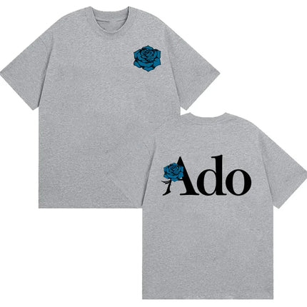 Ado Printed T-ahirt Women Men Fashion Casual Hip Hop High Street Short Sleeve Tops Tee Shirt Summer Simple Comfortable T-shirt