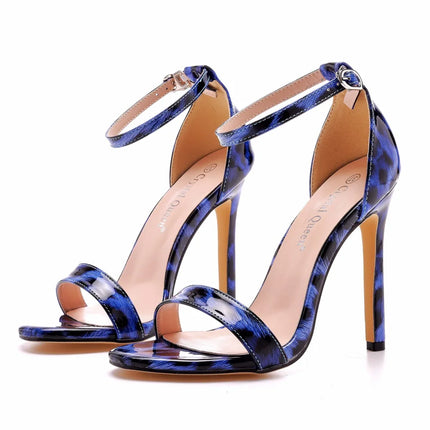 Women's Sandals Summer High Heels Fashion Open Toe Sandals Buckle Banquet Party Shoes Sexy Thin Heels Wedding Shoes Size 43