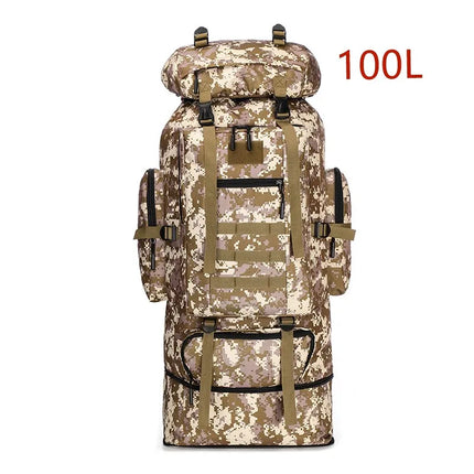 80L/100L  Mountaineering Bag Climb Bag Tactical Backpacks Large Backpack Outdoors Hiking Camping Travel Bags