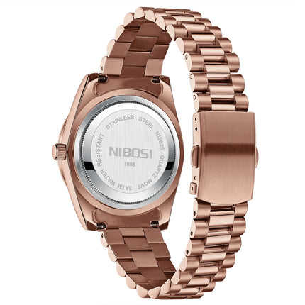 NIBOSI Fashion Men Watches Top Brand Luxury Wristwatch Day Date Miyota Quartz Watch Men Waterproof Steel Male Clock Reloj Hombre