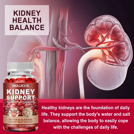 Kidney Capsules, with Cranberry & Astragalus, Support Bladder Health, Promote Detox & Cleanse, Immune for Urinary Tract Wellness