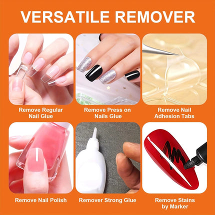 TWOING 10ml Nail Glue Remover Liquid, Fast Dissolving Formula for Press-On Nails, False Nail Tips & Nail Adhesive Remover