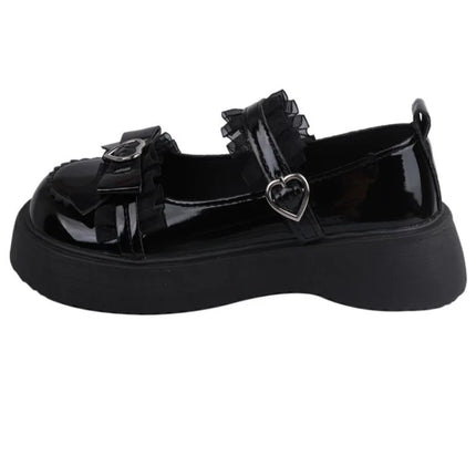 New Fashion Buckle Women's Pumps Spring Autumn Mary Jane Solid Butterfly Knot Platform Casual Round Toe Ladies Shoes
