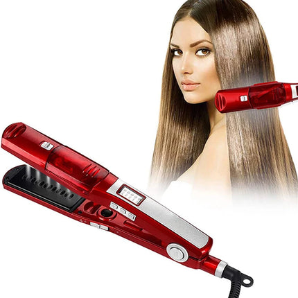 Portable electric ceramic liquid crystal display two-in-one steam hair dryer with multiple temperature control, suitable for both home and travel use