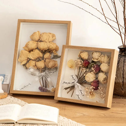 9-inch Shadow Box with a depth of 3cm wooden frame, used for displaying 3D works, Nordic DIY wooden frame photo decoration
