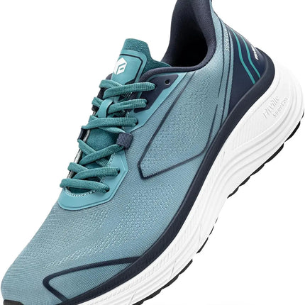 FitVille Men's Wide Fit Road Running & Walking Trainers, Lightweight Cushioned Sneakers with Arch Support and Slip-Resistant Outsole, Comfort Footwear for Swollen Feet & Plantar Fasciitis