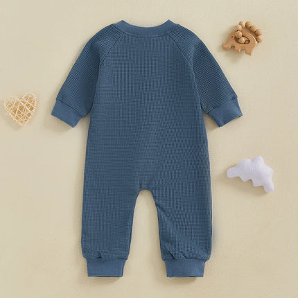 ma&baby 0-18M Newborn Infant Toddler Baby Boys Girls Jumpsuits Long Sleeve Waffle Rompers Fall Spring Clothing